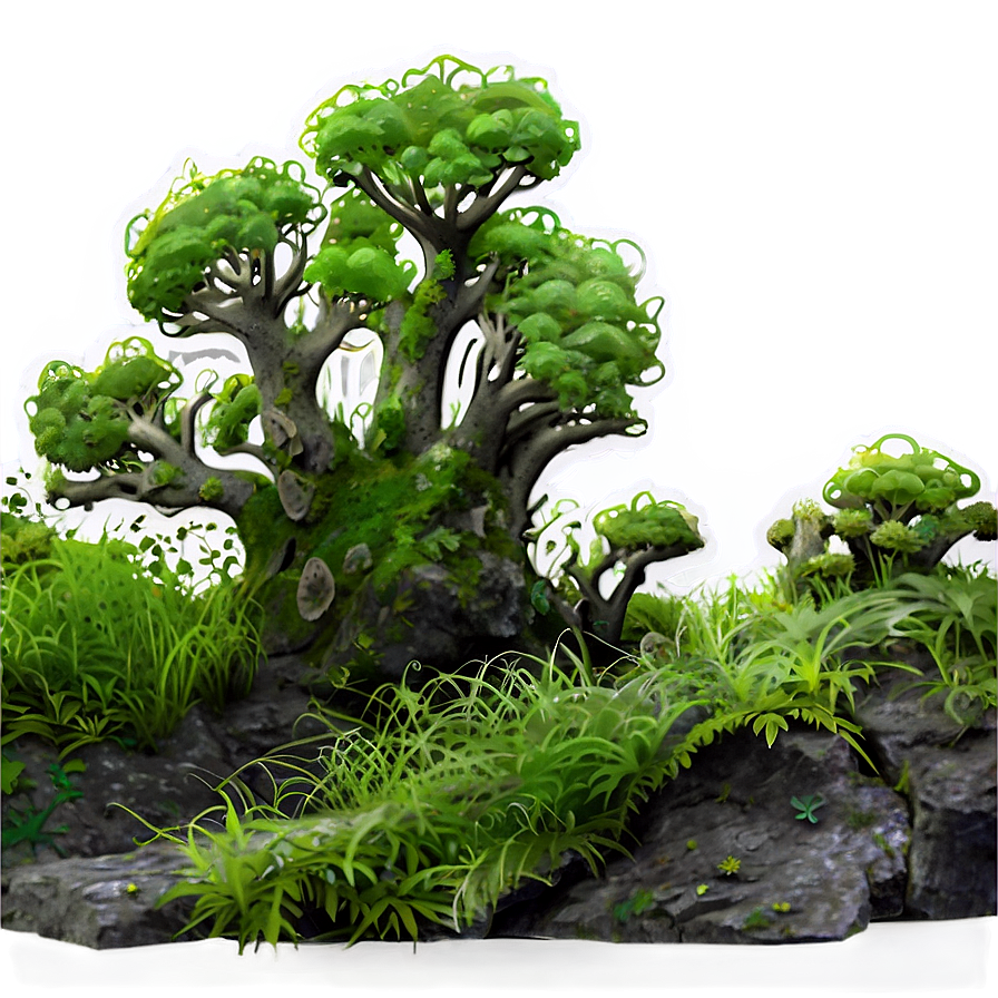 Lichen Landscape PNG ugo PNG image with a transparent background, free high-resolution download