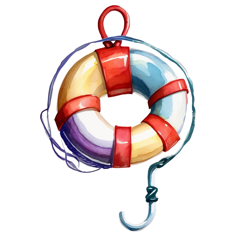 Life Saver Watercolor Png 06272024