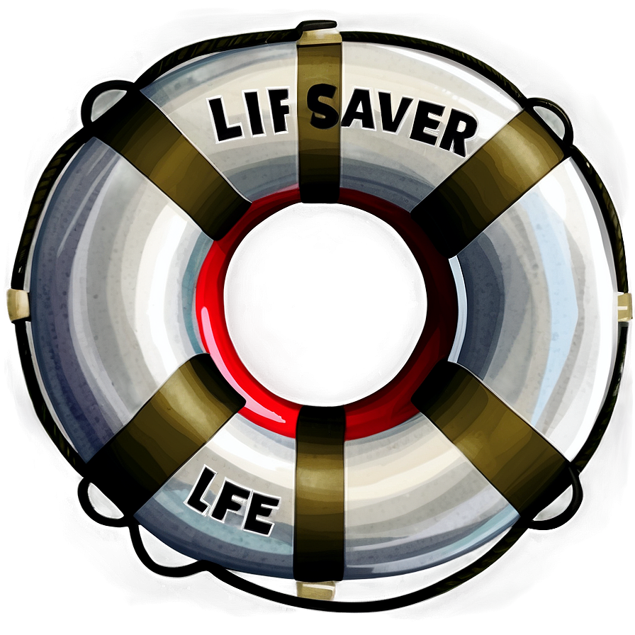 Life Saver Watercolor Png Vve56