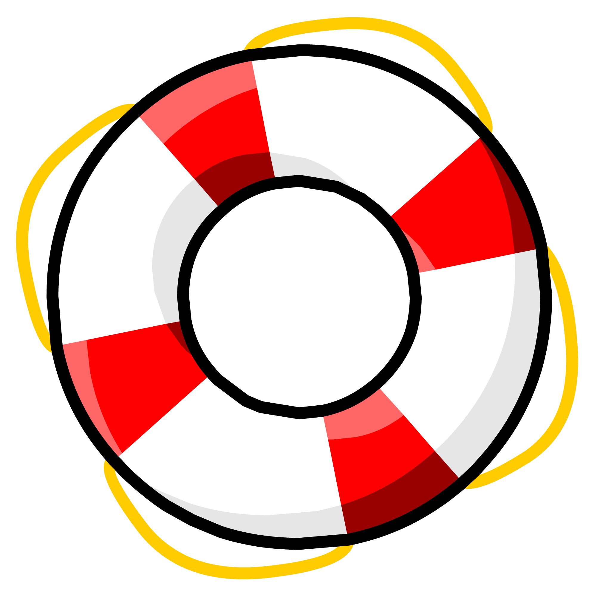 Lifebuoy Vector Illustration PNG with transparent background