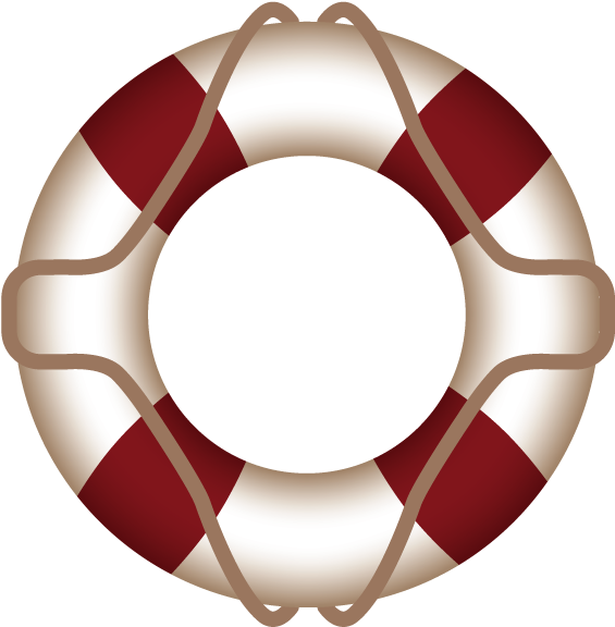 Lifebuoy Vector Illustration PNG with transparent background