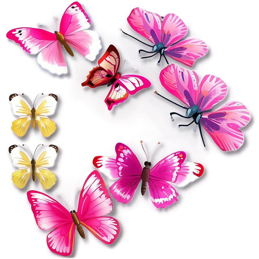 Lifelike Pink Butterfly Png 06212024