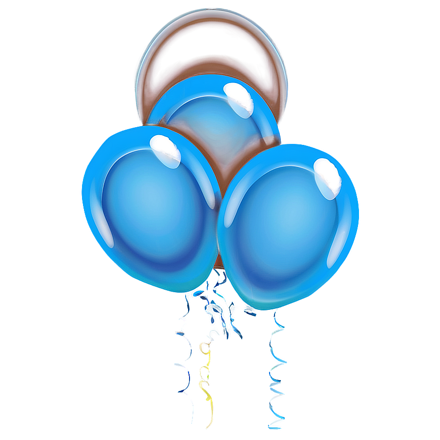 Light Blue Balloons Png Qus