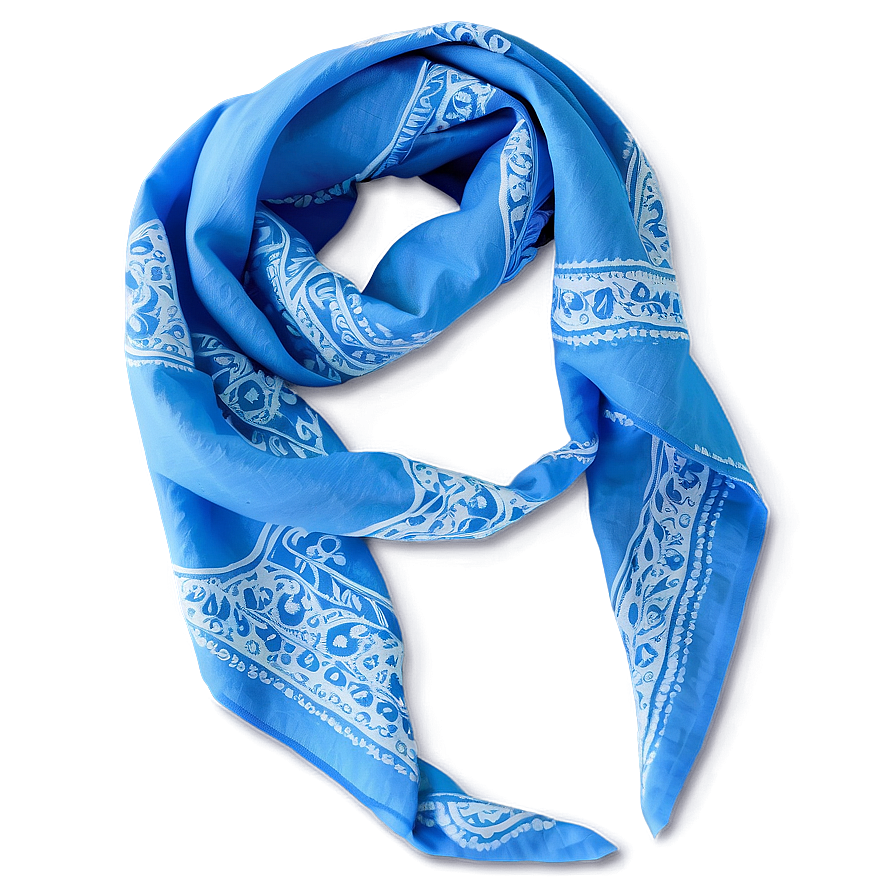 Light Blue Bandana Fabric Png 98