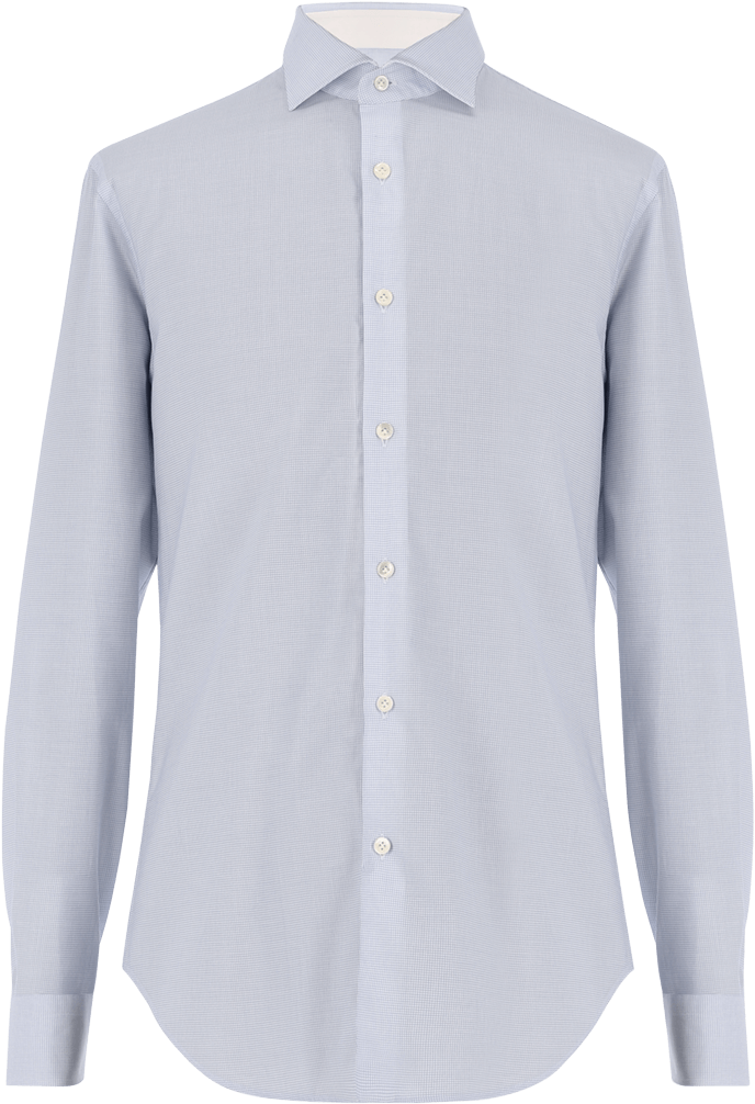 Light Blue Checked Slim Fit Shirt Ss19 Collection, - Formal Wear, HD Png Download PNG with transparent background