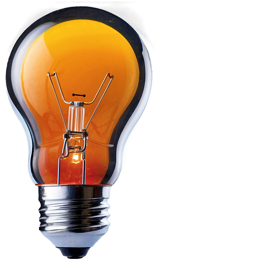 Light Bulb Orange Png Pwg