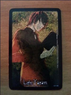 Light Yagami Anime Collectible Card PNG with transparent background
