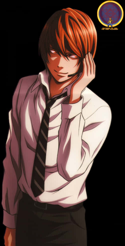 Light Yagami Death Note Anime Character PNG with transparent background