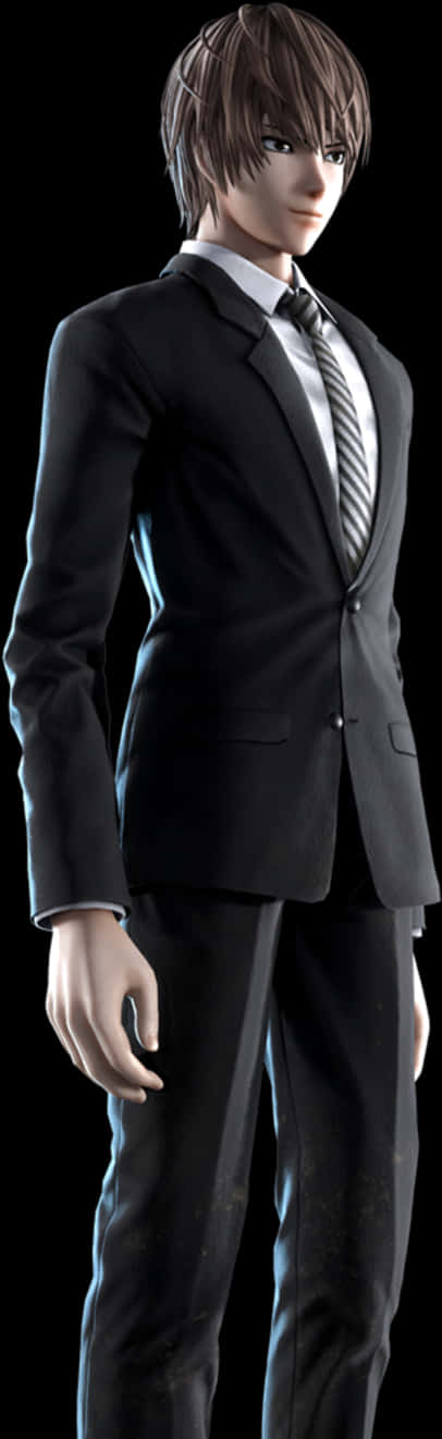 Light Yagami Death Note Character PNG with transparent background