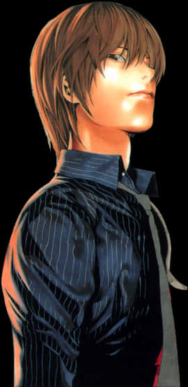 Light Yagami Profile Art PNG with transparent background
