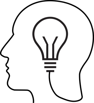 Lightbulb Icon Dark Background PNG with transparent background