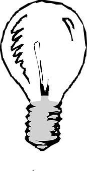 Lightbulb Silhouette Graphic PNG with transparent background