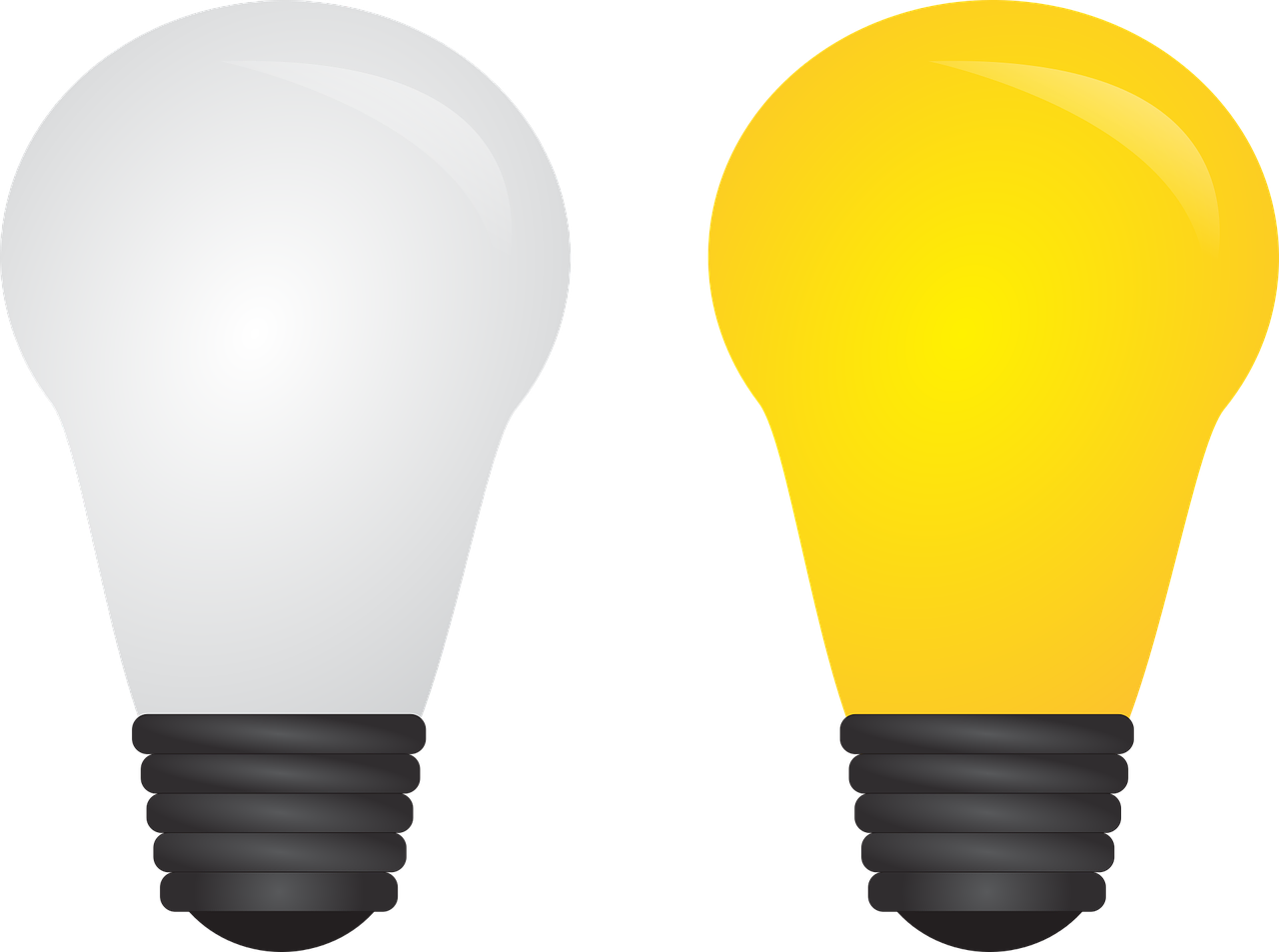 Bulb, Icon, Light, Background, Idea, Innovation, Lamp - Bulb On Off Icon Png, Transparent Png PNG with transparent background