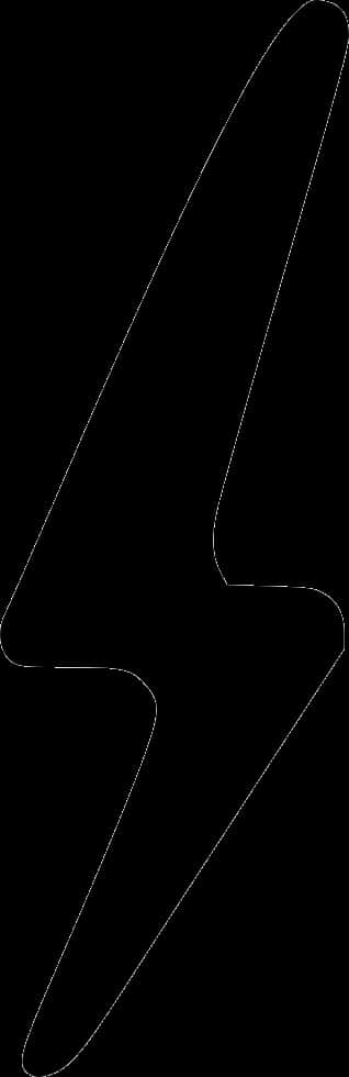 Lightning Bolt Silhouette PNG with transparent background