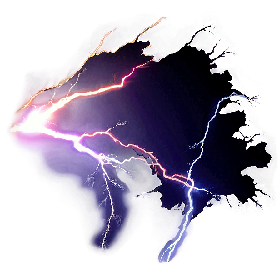 Lightning Strike Silhouette Png Xfy17