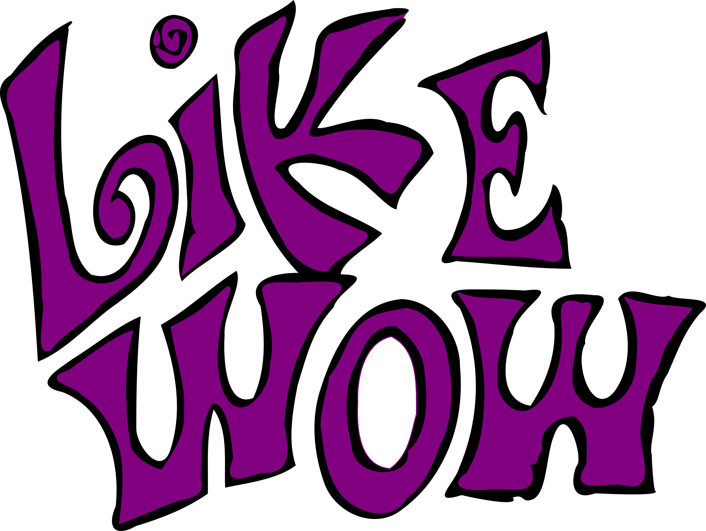Like Wow Stylized Text PNG with transparent background