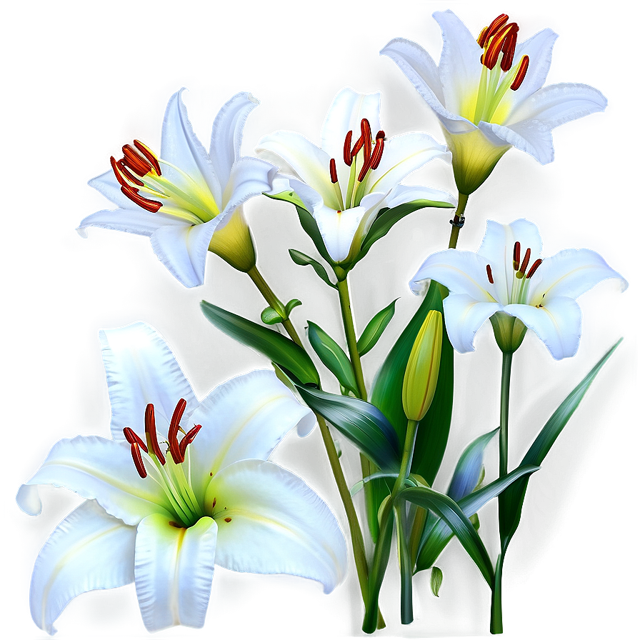 Lilies In Moonlight Png 64