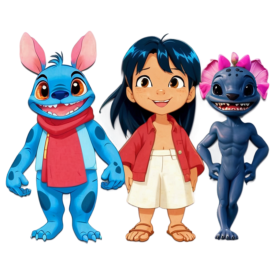 Lilo and Stitch Characters PNG rbm PNG with transparent background