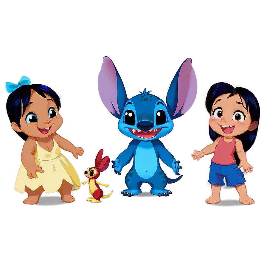 Lilo and Stitch Family Portrait PNG 05212024 PNG with transparent background