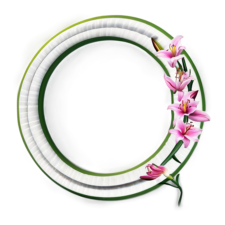 Lily Flower Circle Png 06252024