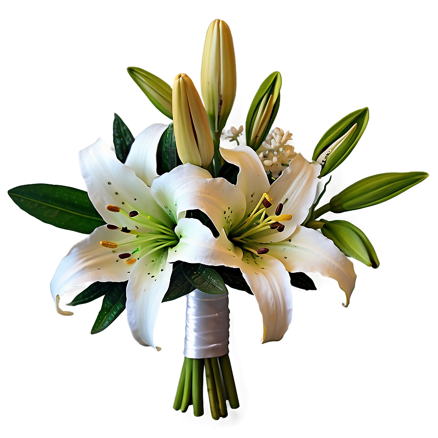 Lily Wedding Bouquets Png Nwu