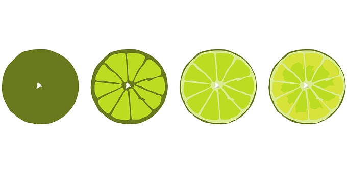 Lime_ Slices_ Progression PNG with transparent background