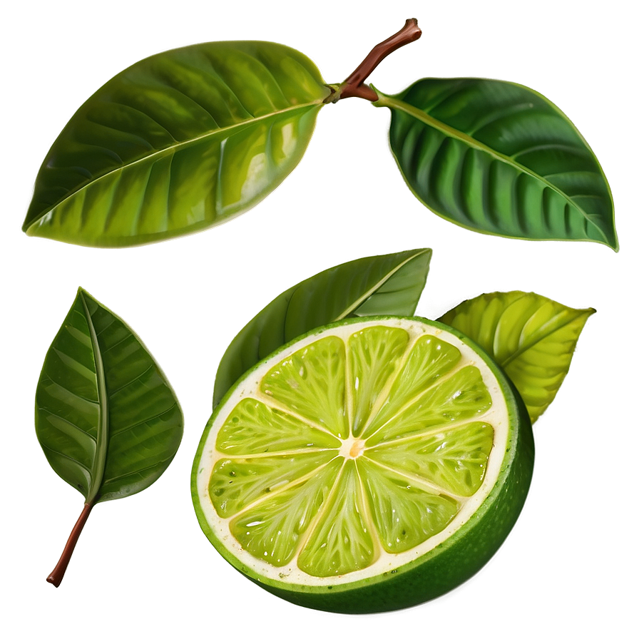 Lime with Leaf PNG 05242024 PNG with transparent background