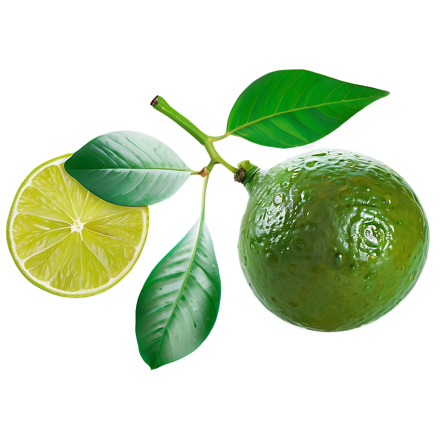 Lime with Leaf PNG 84 PNG with transparent background