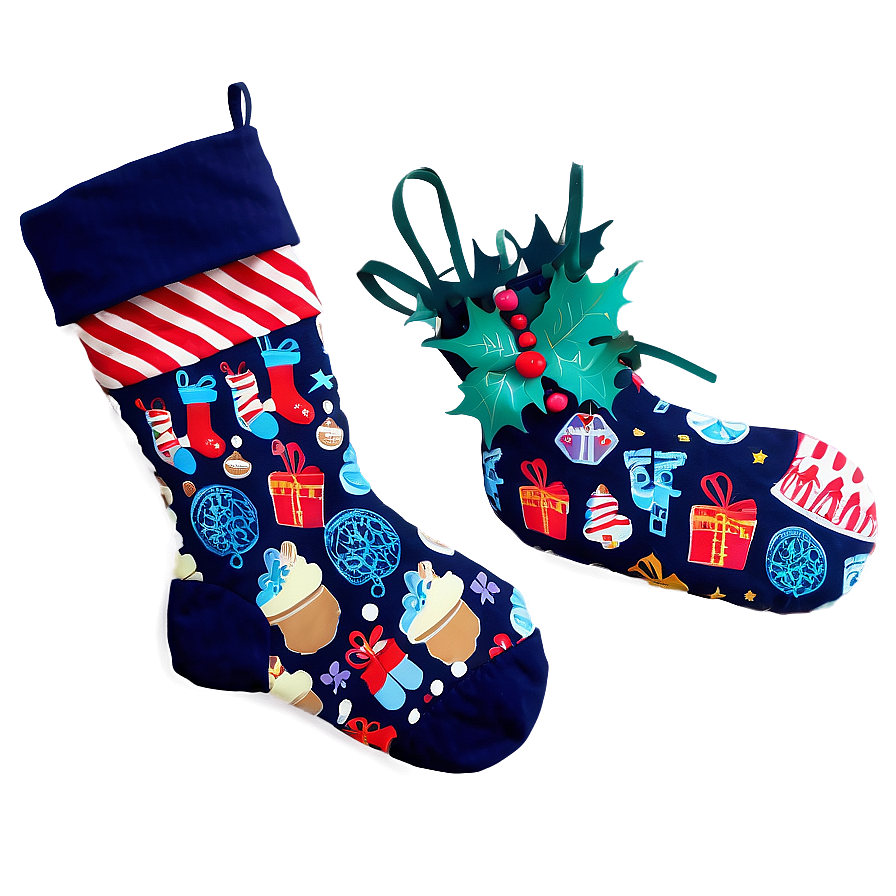 Lined Christmas Stocking Png Mfk