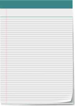 Lined Notebook Paper Vector PNG with transparent background