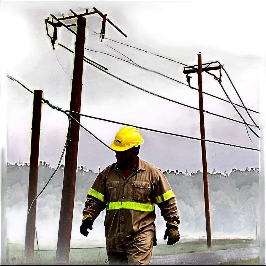 Lineman In Hazardous Weather Png Int84