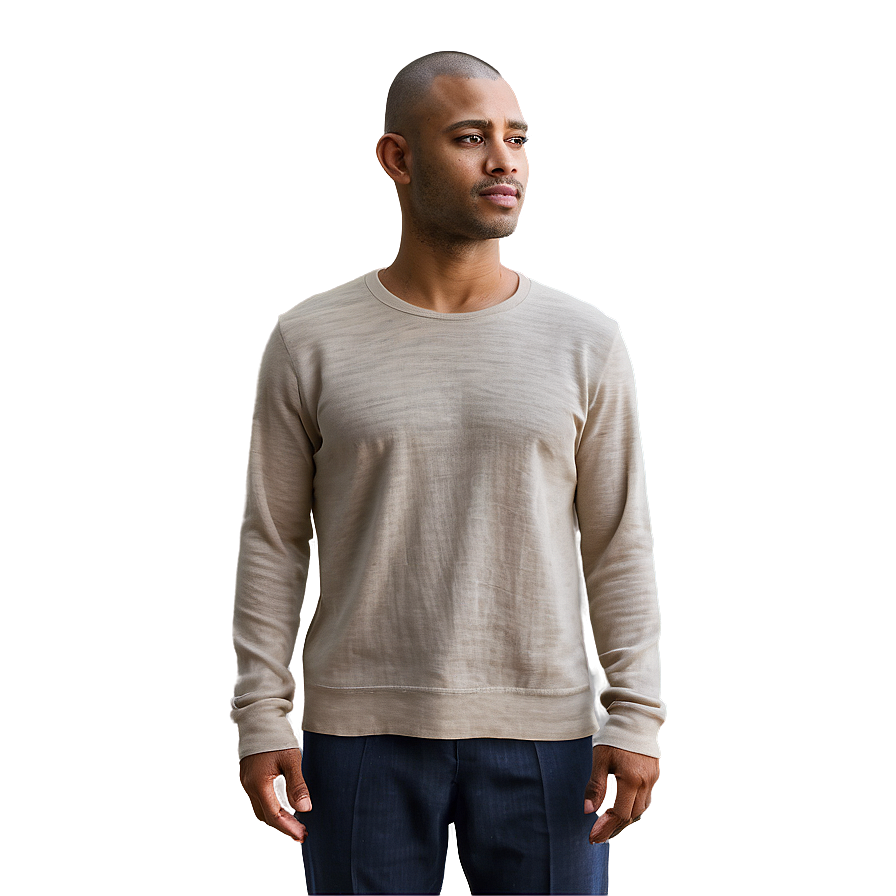 Linen Crewneck Top Png Ksx43