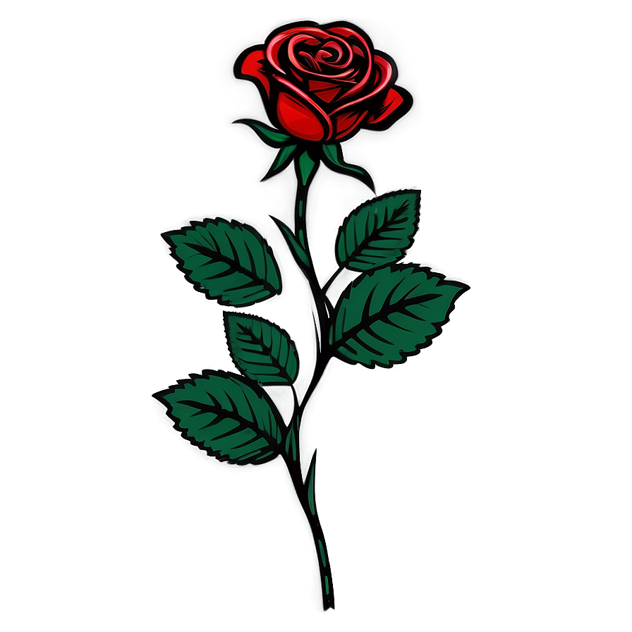 Linework Rose Tattoo Outline Png Ebr33