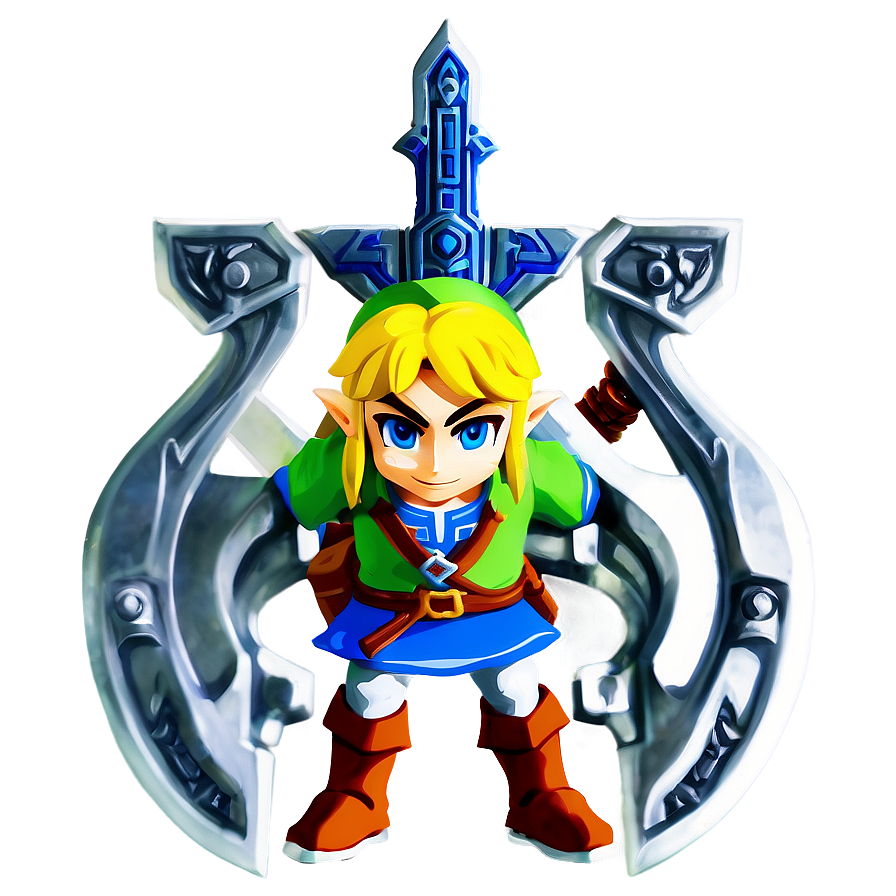 Link with Master Sword PNG 05212024 PNG with transparent background