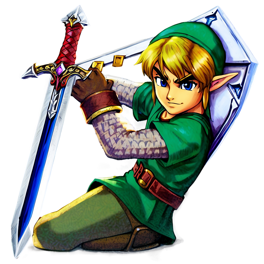 Link with Master Sword PNG vxv PNG with transparent background