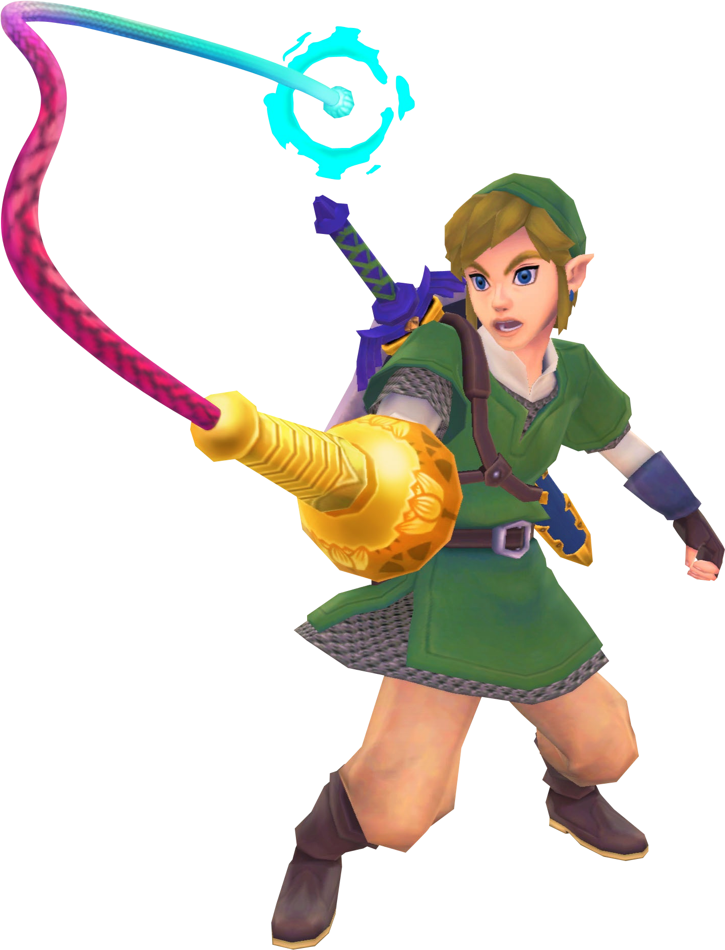 Using The Whip - Legend Of Zelda Skyward Sword Whip, HD Png Download PNG with transparent background