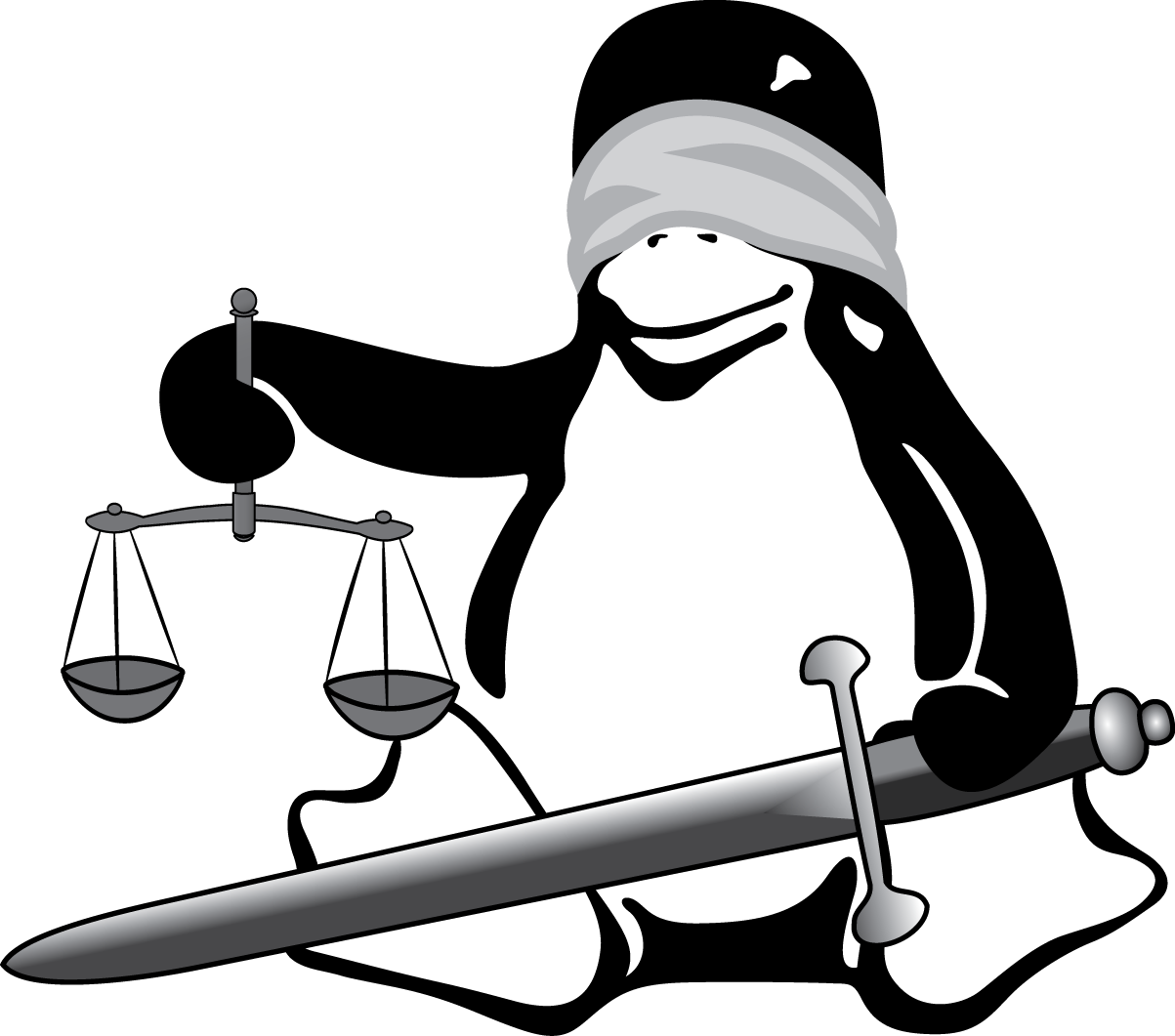 - Linux Tux Black White Clipart , Png Download - Linux Penguin Transparent, Png Download PNG with transparent background