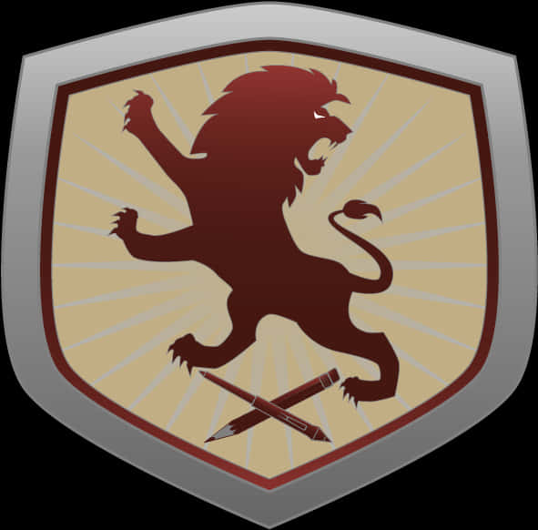 Lion Crest Shield Emblem