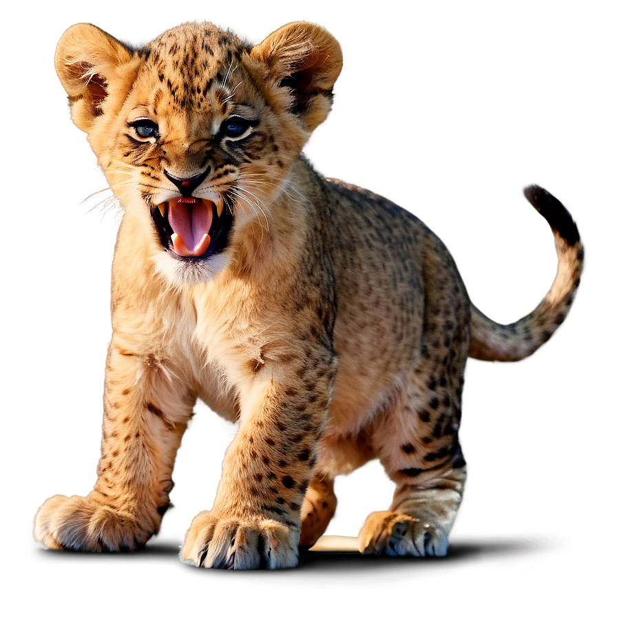 Lion Cub Yawning Png 05032024