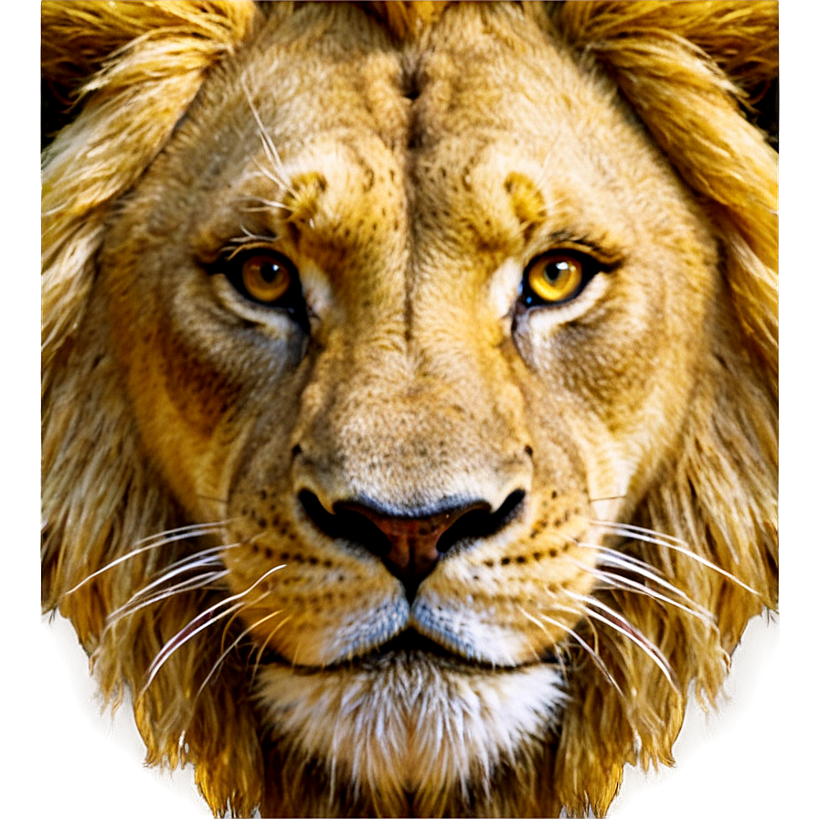 Lion Face Close-up Png 10