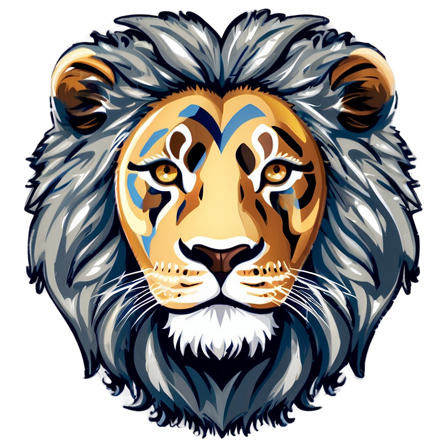 Lion Face Graphic Png 06122024