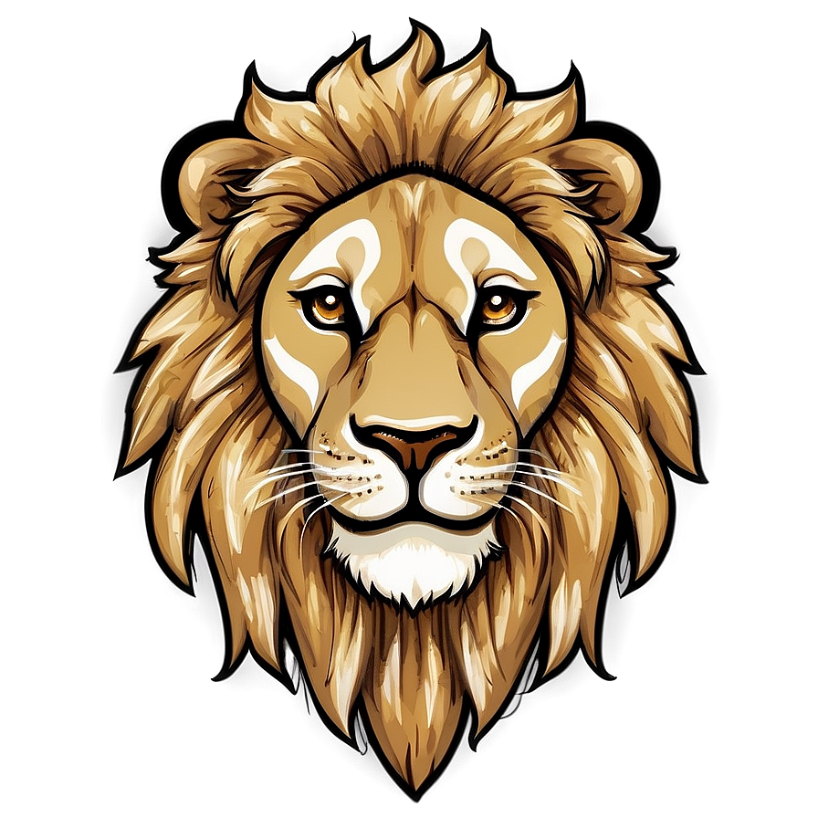 Lion Face Illustration Png 4