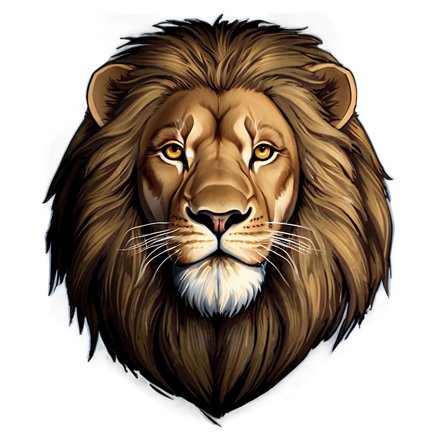 Lion Face Sketch Png 05042024