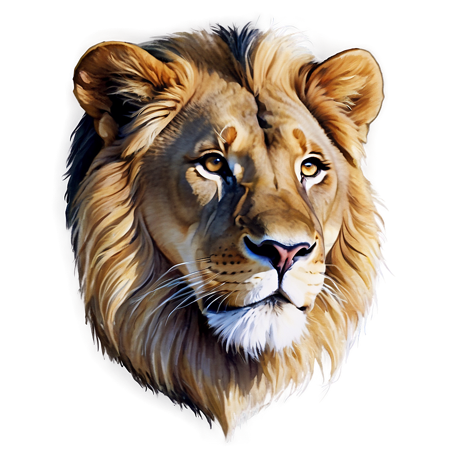 Lion Face Watercolor Png 83