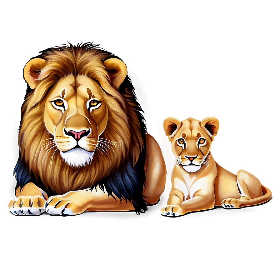 Lion Family Pride Png 05032024