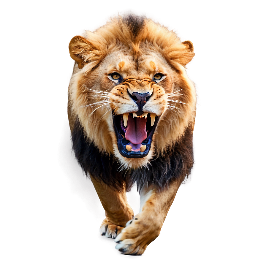 Lion Roaring PNG 06112024 PNG image with a transparent background, free high-resolution download
