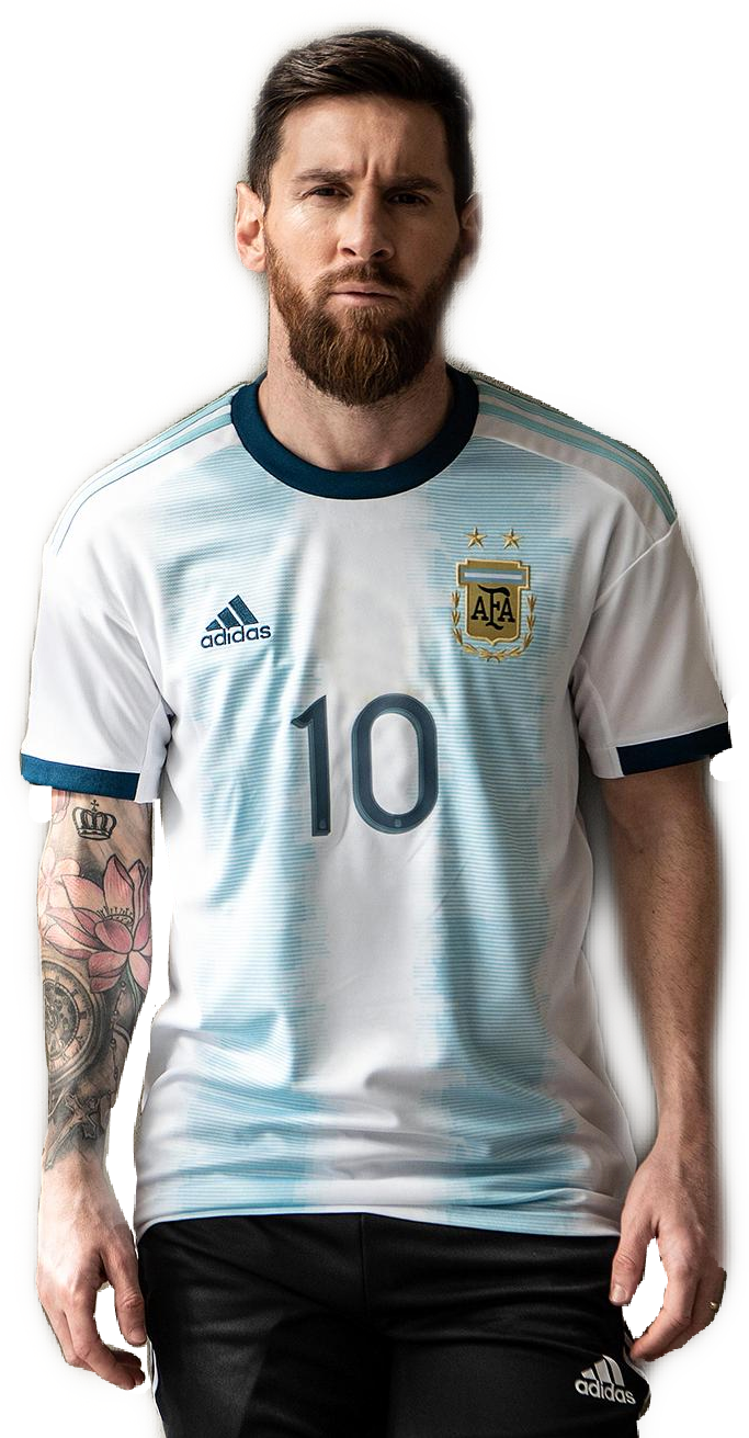 Lionel Messi Argentina Jersey PNG with transparent background