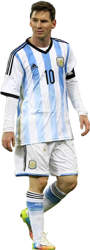Lionel Messi Argentina Kit PNG with transparent background