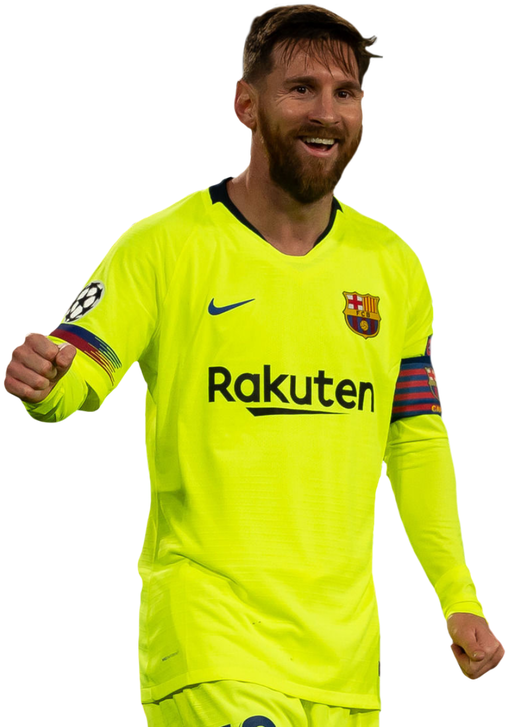 Lionel Messi Barcelona Celebration PNG with transparent background