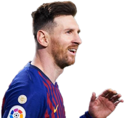 Lionel Messi Barcelona Profile PNG with transparent background